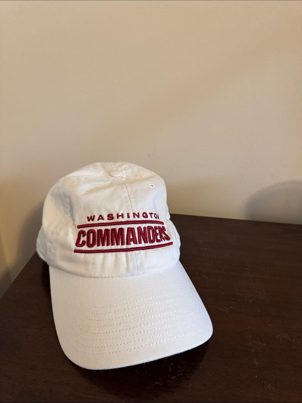 Washington Commanders White Embroidered Baseball Cap